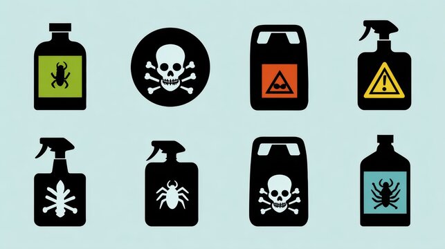 Common Household Poisons Checklist With Clear Identification Symbols for Safety and Prevention Measures