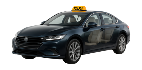 Premium hybrid taxi featuring a comfortable interior and elegant exterior design.