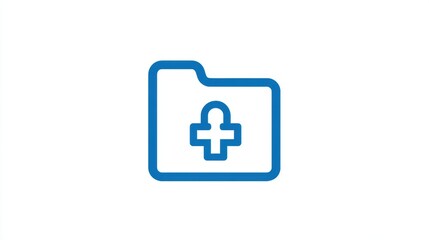 Obraz premium Secure Medical Data Icon for Protecting Patient Files and Enhancing Hospital Privacy Technology