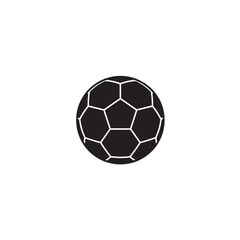 Obraz premium Football silhouette round ball with hexagons icon