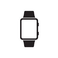 Smart watch screen silhouette rectangular screen with watch band icon