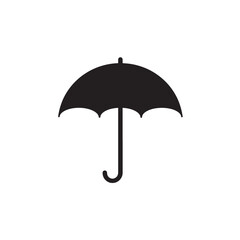 Umbrella silhouette protective canopy shape icon