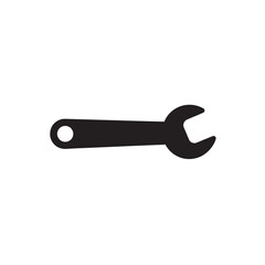 Wrench silhouette open-ended tool shape icon