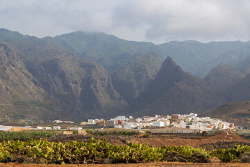 Wonderful landscapes of northern Tenerife from Los Silos. Los Silos is a municipality belonging to the province of Santa Cruz de Tenerife, on the island of Tenerife, Canary Islands, Spain.