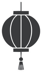 Ink illustration of a traditional Chinese lantern design