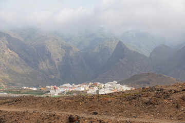 Wonderful landscapes of northern Tenerife from Los Silos. Los Silos is a municipality belonging to the province of Santa Cruz de Tenerife, on the island of Tenerife, Canary Islands, Spain.