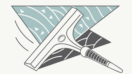 Vector illustration of a window cleaning squeegee in action for cleaning service marketing