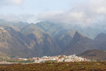 Wonderful landscapes of northern Tenerife from Los Silos. Los Silos is a municipality belonging to the province of Santa Cruz de Tenerife, on the island of Tenerife, Canary Islands, Spain.
