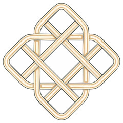 Intricate Interwoven Geometric Knot Pattern Symbol Illustration Art