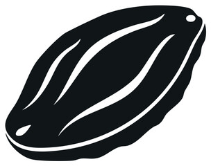 Black Silhouette Dried Date Fruit Icon Healthy Snack Graphic