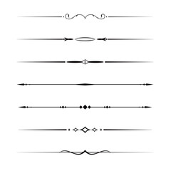 Elegant Decorative Divider Lines Vector Set