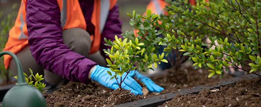 community members engaging in climate action efforts to minimize environmental impact