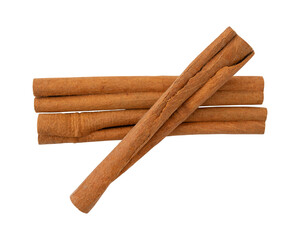 Cinnamon sticks isolated on transparent background