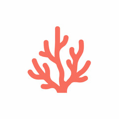 Coral pink sea coral branch illustration ocean marine life element perfect for underwater beach coastal nautical or aquatic themed design