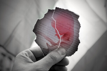 12 weeks or baby abortion cocept  image