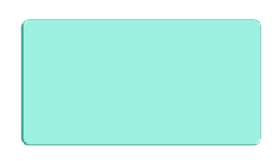 Aqua Blue Glossy Rectangle on Transparent Backdrop