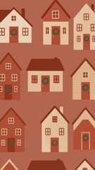 Charming festive house pattern