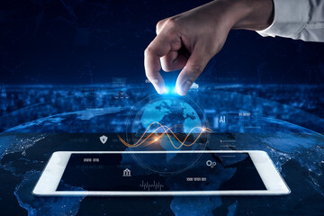 Global AI and data processing system enhances data, AI, and processing efficiency through digital network and global integration of intelligent technology Vouch