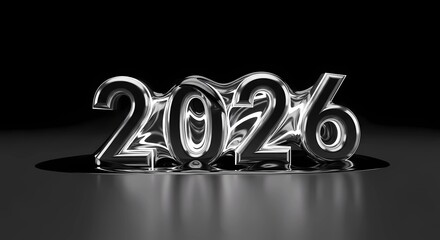 Futuristic Reflections - 2026 in Chrome