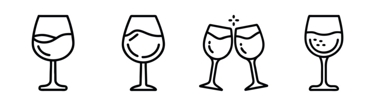 Elegant wine glass illustration scalable vector graphic