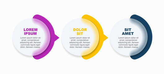 Infographic with four circular sections and curved accents for structured business, presentation, or workflow visualization. Vector illustration.