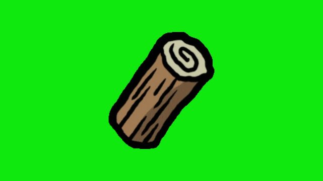 vector illustration of an wooden log