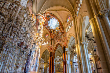 Obraz premium Interiors of Toledo cathedral, Spain