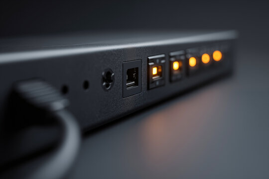 Macro view of a power delivery port used in AI data center infrastructure