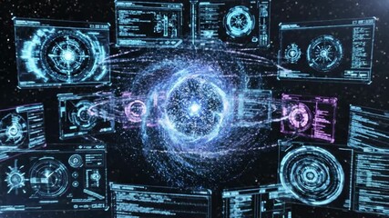 Abstract digital visualization of energy flow and data processing - Powered by Adobe