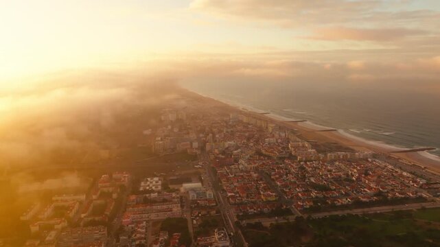 Golden Sunrise on Costa da Caparica Beach