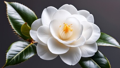 white camellia flower delicate and pristine this single white camellia flower blooms with elegance and purity its petals are soft and smooth creating a serene and calming image