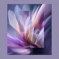 Dreamy abstract petals in soft purple and white tones with layered translucency. Atmospheric floral background perfect for beauty, wellness, and editorial design.