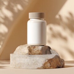 minimal supplement bottle mockup