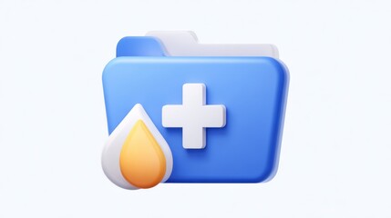 Obraz premium Secure Medical Data Icon Enhances Hospital Privacy With Clean UI Design for Patient File Protection