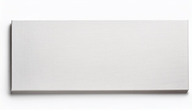rectangle white canvas panel with a blank surface ideal for painting and drawing suitable for artists and hobbyists isolated on white background
