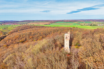 A view of the Moltkewarte, a lookout tower near Sangerhausen
