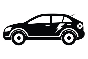 Black electric vehicle icon shows a lightning bolt emblem on the rear panel