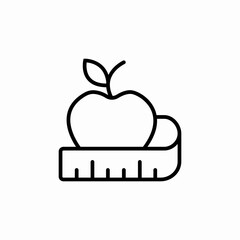 healthy food weight loss icon sign vector