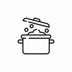 pot cook kitchen icon sign vector
