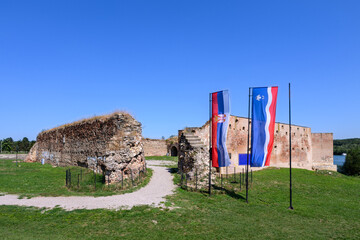 Ruins of a fortress in the town of Sabac in Serbia
