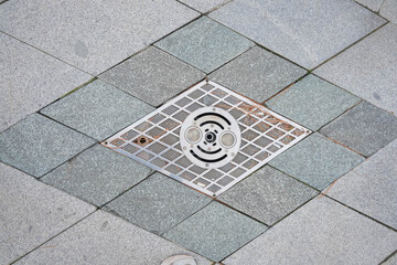 Modern Floor Drain Design in Urban Setting