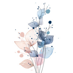 Abstract floral isolated on white background