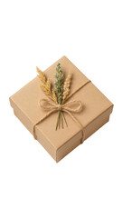Collection of Eco-Friendly and Rustic Gift Wrapping Ideas with Natural Materials Flat Lay