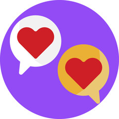 A symbol for discussing relationships or romantic topics.