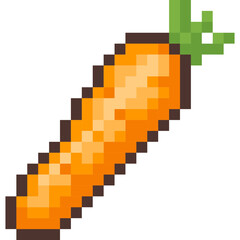 Fototapeta premium carrot isolate pixel illustration design