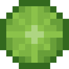 lime halves isolate pixel illustration design