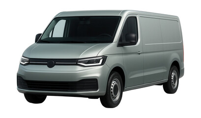 Utility van featuring a flat front design and hidden door handles.