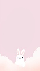 Fototapeta premium Rabbit selfie cute wallpaper cartoon animal rabbit.