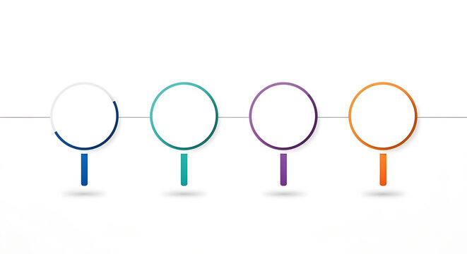 Infographics template. Technology concept with circles, editable infographic design template