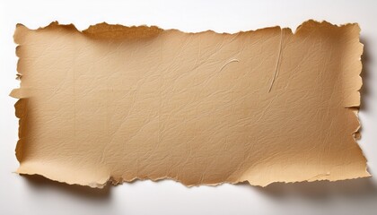 blank torn edge paper sheet with a textured surface the irregular edges create a rustic look perfect for creative projects stationery or vintage designs isolated on white background